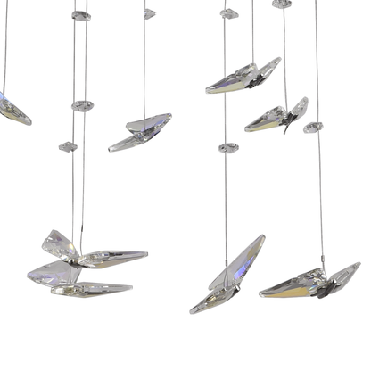 LED kryštál LULUS s 118 W Silver Latifah Diaľkovým ovládaním
