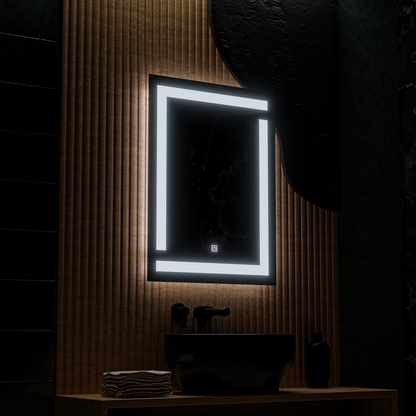 Giga LED zrkadlo, 60x80cm, Touch, 6000K svetlo