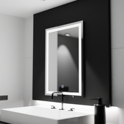 Obdĺžnikové LED zrkadlo 60x80cm rámový základný dotyk
