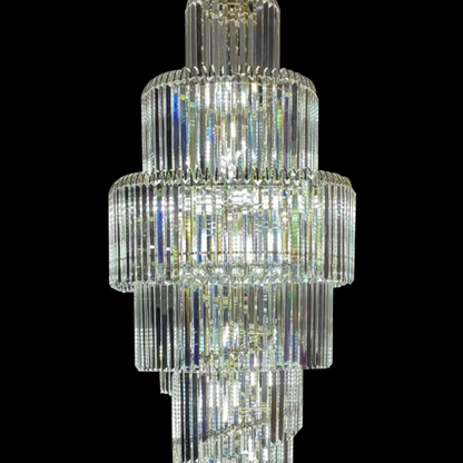 Krištáľový luster Windsor Altiora, priemer 60 cm, výška 1800 cm, lesklé zlato, nastaviteľná výška, elegantný dizajn