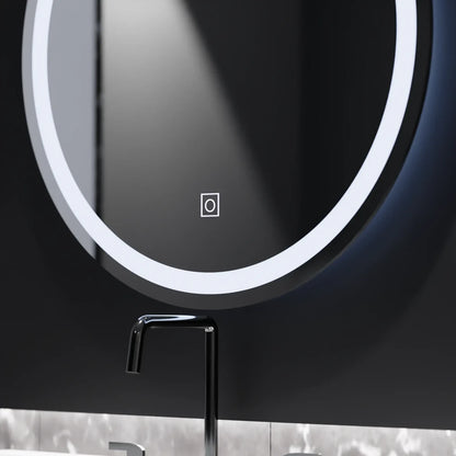 Round LED zrkadlo 70 cm základný dotyk