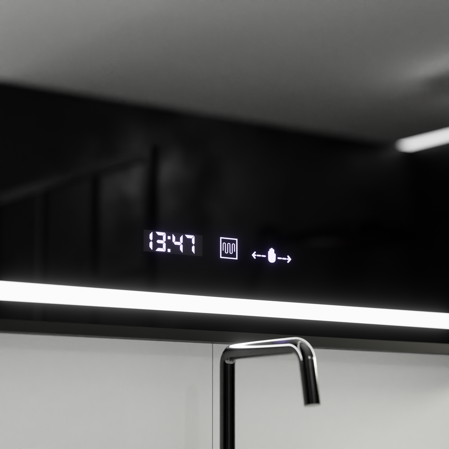 Zrkadlo LED obdĺžnik 120x80cm Raggio Motion Glow Marcello Defrosting System teplomer a smiešne hodiny