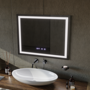 LED Touch Werner Mirror Defrition Systém, hodiny a teplota 80x60 cm