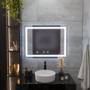 Zrkadlové LED obdĺžnikový 60x80cm hránový svetelný systém Disebription System
