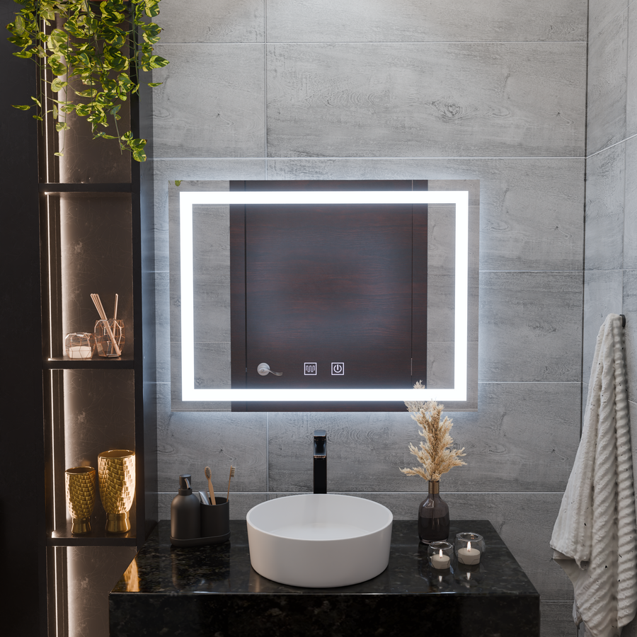 Zrkadlové LED obdĺžnikový 60x80cm hránový svetelný systém Disebription System