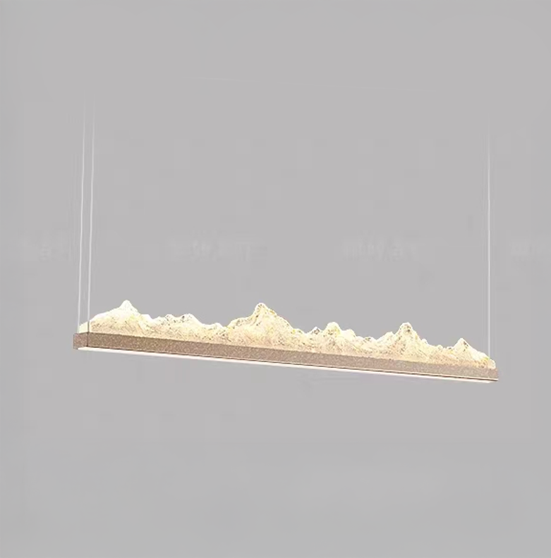 Závesný LED luster s diaľkovým ovládaním MATHIAS 27W, Studené/Teplé/Neutrálne svetlo, Stmievateľné, Nastaviteľná výška, Zlatá