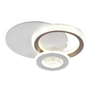 LED LED fraktalum rondo, 36W, 3 kruhy, studené/horúce/neutrálne svetlo, čierna