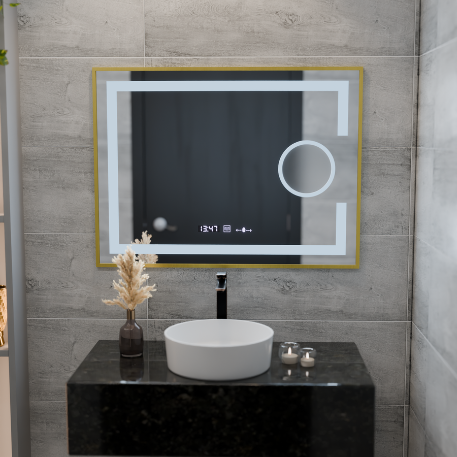 Zrkadlové obdĺžnikové obdĺžniky 50x70cm Eclat Motionglow Marcello Disping & Termeter Luba Cosmetica Dimabil