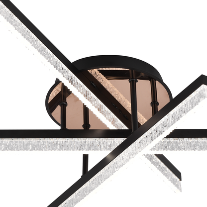 LED luster s diaľkovým ovládaním LT179/3BK, 41W, 3 prvky, studené/teplé/neutrálne svetlo, stmievateľné, čierny