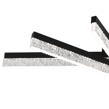 LED luster s diaľkovým ovládaním LT179/5BK, 67W, 5 prvkov, studené/teplé/neutrálne svetlo, stmievateľné, čierny