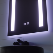 Obdĺžnikové LED zrkadlo, 50x70cm, C206S/50X70 Touch, Demister System, Stmievateľné