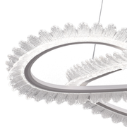 Lulus Led Prism Luminis, Crystal and Metal, 4 kruhy, smoiera, nastaviteľná výška, studené/teplé/neutrálne svetlo, luxusné osvetlenie