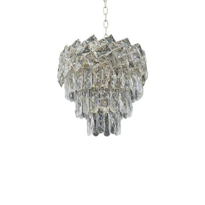 Crystal Luster Windsor Petito 3xe27, priemer 30 cm, lesklý chróm, nastaviteľná výška