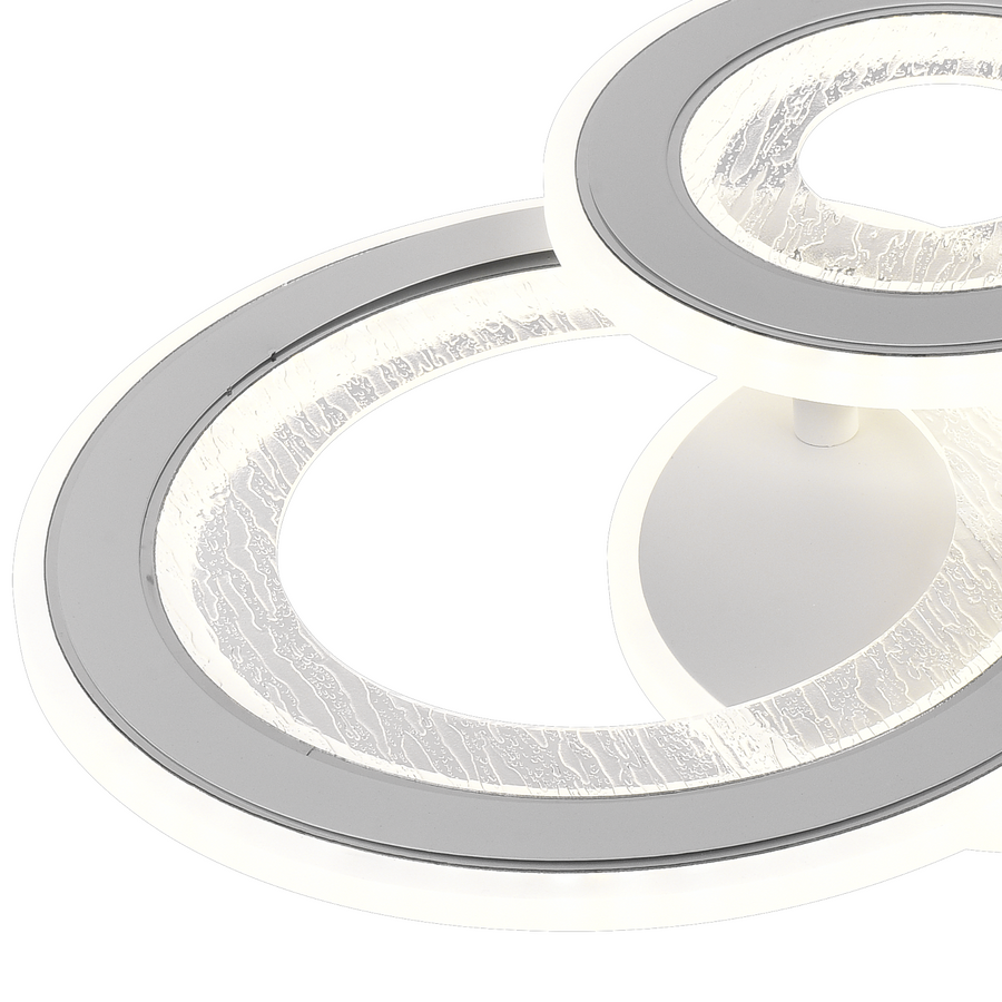 LED LED NYXORA CIRCO, 36W, 3 kruhy, studené/horúce/neutrálne svetlo, biele