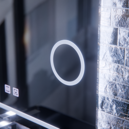 LED zrkadlo E30S/65X45, funkcia dotyku a odhmlievania, kozmetické svetlo, 65x45cm, studené svetlo 6000K