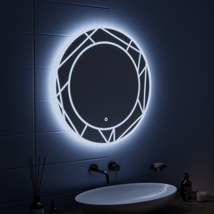 LED dotyk zrkadlo Astrix 70x70 cm