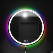 Zrkadlové LED kolo 60 cm spektrum dotyk RGB deaktivujúci systém