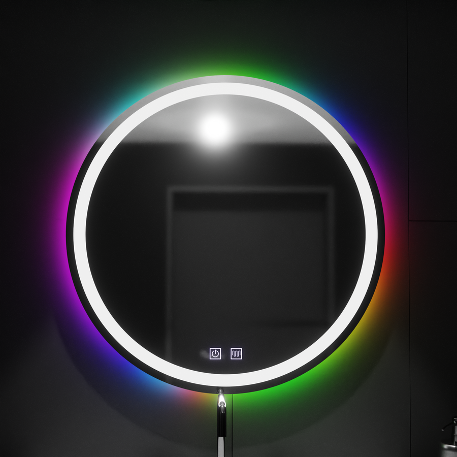 Zrkadlové LED kolo 60 cm spektrum dotyk RGB deaktivujúci systém