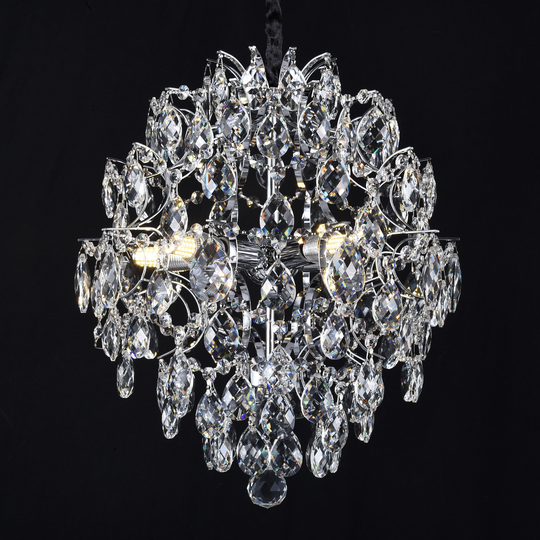 Krištáľový luster CRYSTARA Nobile, 5x E14, priemer 40 cm, lesklý chróm Krištáľové lustre Predvolený názov Alessandro Design