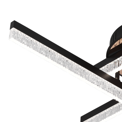 LED luster s diaľkovým ovládaním LT179/4BK, 35W, 4 prvky, studené/teplé/neutrálne svetlo, stmievateľné, čierny