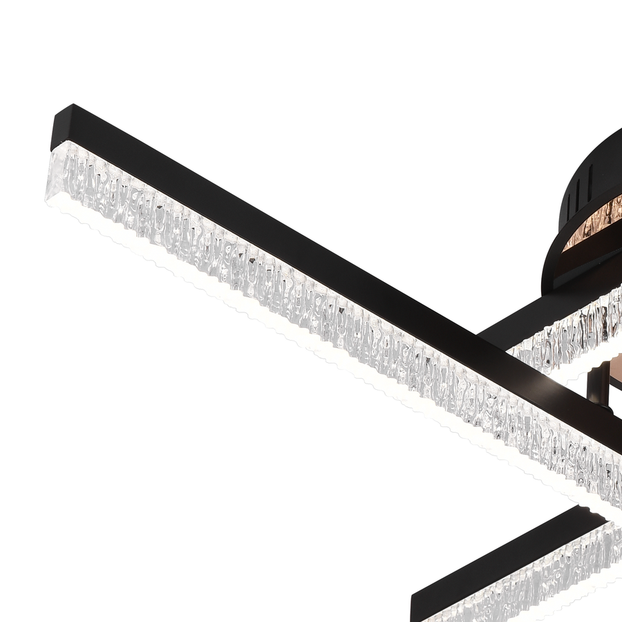 LED luster s diaľkovým ovládaním LT179/4BK, 35W, 4 prvky, studené/teplé/neutrálne svetlo, stmievateľné, čierny