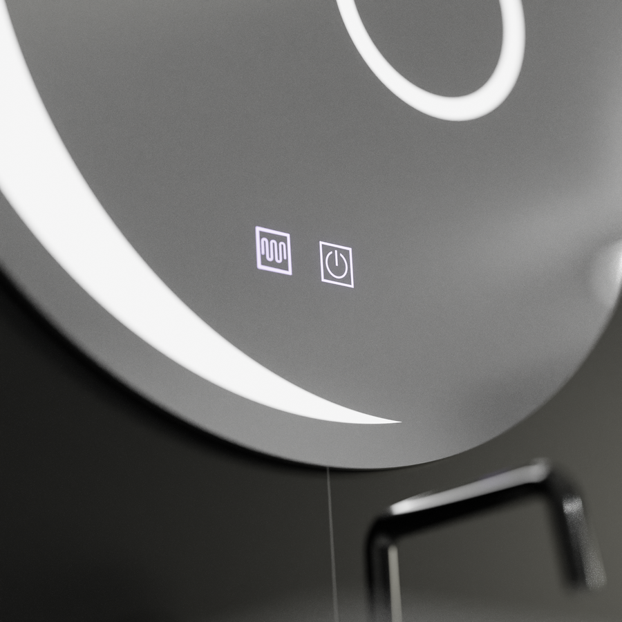 Round LED zrkadlo 70 cm dotykový systém Anello Deaktiving