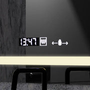 Zrkadlo LED obdĺžnikový 80x60cm Definícia Motionglow Marcello Demontačné hodinové odmrazovanie systému