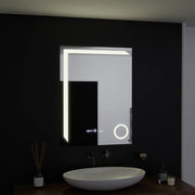 Zrkadlo LED obdĺžnikový 60x80cm Presnosť Motionglow Marcello System System Distivities a teplomer kaimimického skla
