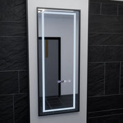 Zrkadlové LED RECTANGULA 60x150 cm Bianca Radar Radar Marcello Clock DeFROST & Smutable Therometer