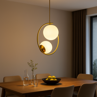 Lust Loft Atelier, 2x E27, Zlatá biela, kov, nastaviteľná výška