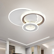 LED LED fraktalum rondo, 36W, 3 kruhy, studené/horúce/neutrálne svetlo, čierna