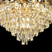 Lustrový krištáľový Windsor elegancia 6x E14, priemer 49 cm, lesklé zlato, nastaviteľná výška