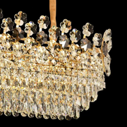 Lustrový krištáľový Windsor elegancia 6x E14, priemer 49 cm, lesklé zlato, nastaviteľná výška