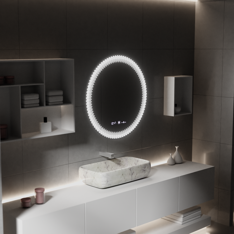 60 cm okrúhle LED zrkadlo - Stellaire Touch System Neznámy deaktivácia