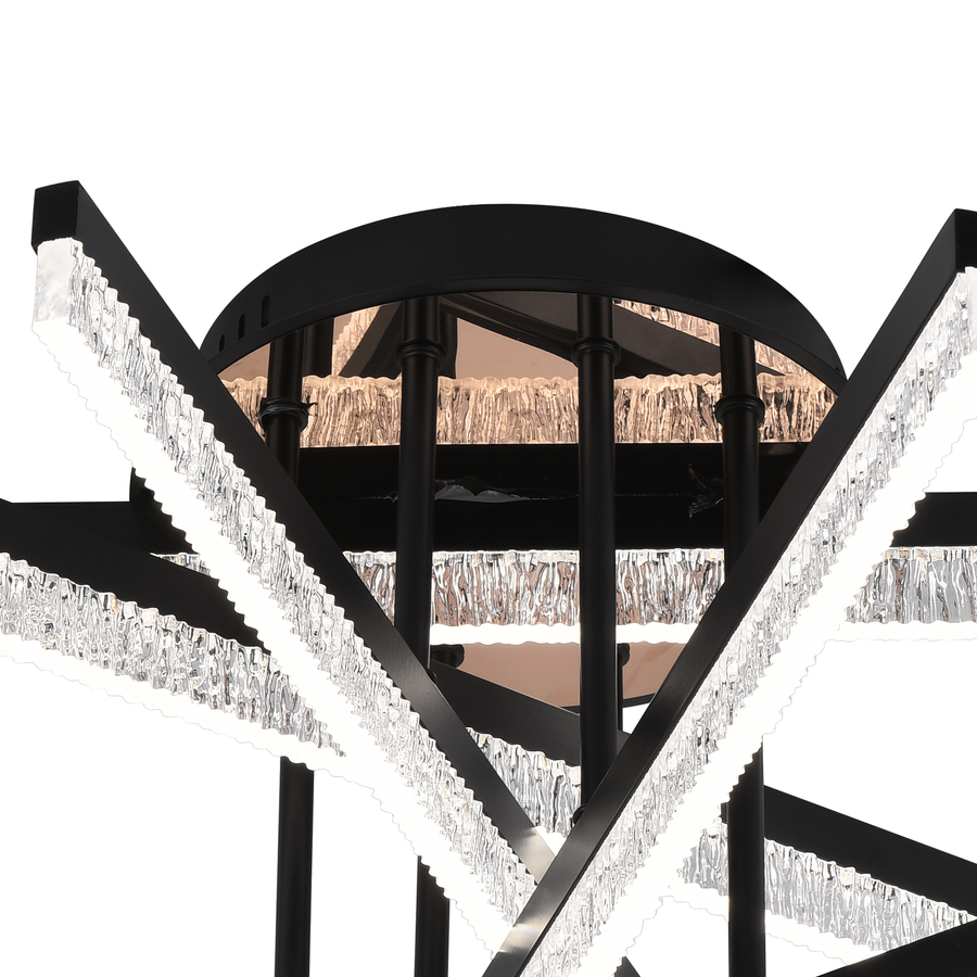 LED luster s diaľkovým ovládaním LT179/5BK, 67W, 5 prvkov, studené/teplé/neutrálne svetlo, stmievateľné, čierny