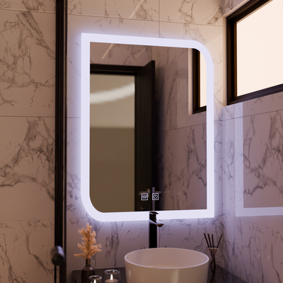 Obdĺžnikové LED zrkadlo, 60X80cm, E69S/60X80, Touch, Demst System