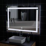 Giga LED zrkadlo, 80x60cm, Silver, Touch, 6000K light