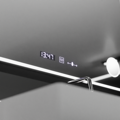 Zrkadlové obdĺžnikové obdĺžnikové 120x80cm Aura Riflesso poro Motionglow Marcello System Disabilities & Termometer Caimity of Cosmetic