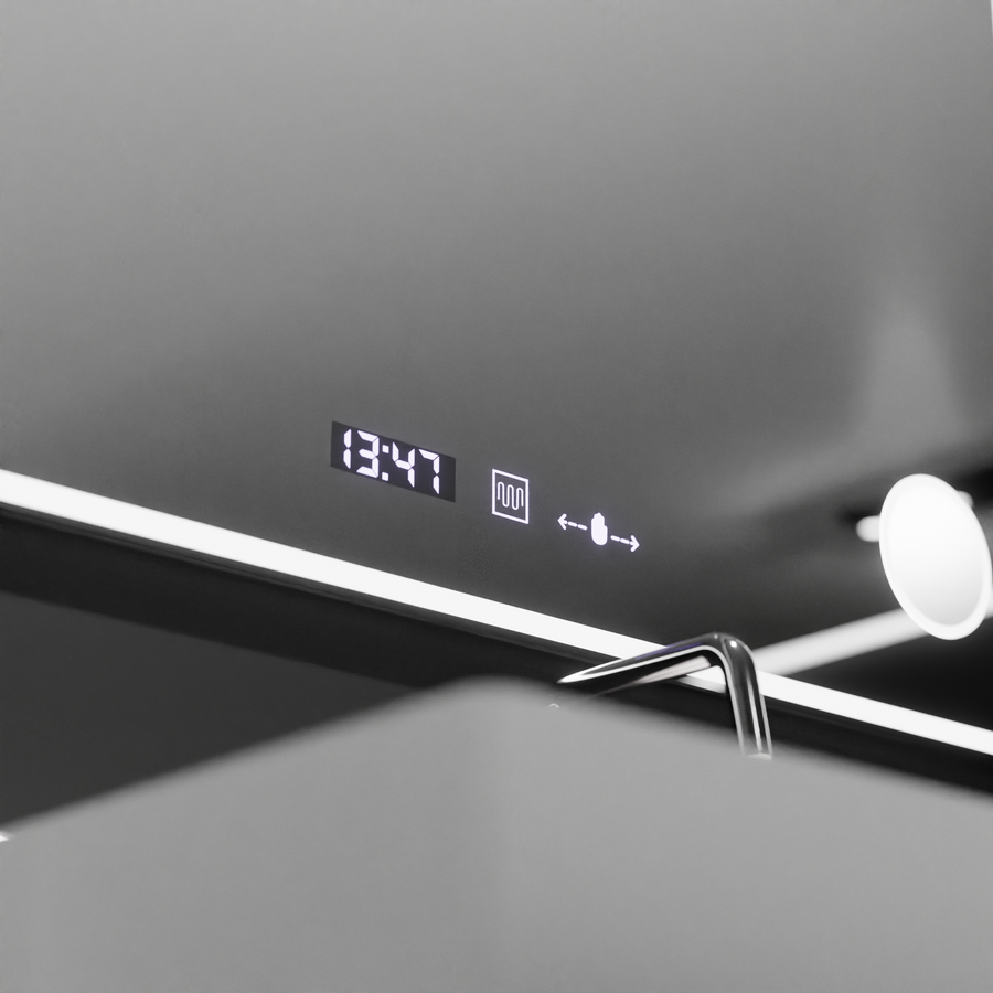 Zrkadlové obdĺžnikové obdĺžnikové 120x80cm Aura Riflesso poro Motionglow Marcello System Disabilities & Termometer Caimity of Cosmetic