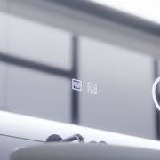 Obdĺžnikové LED zrkadlo, 80x60cm, Piano Touch, Demist System, Stmievateľné, Studené svetlo 6000K