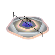 LED luster NEXA 3D 40W, Priemer 23cm, Studené/Teplé/Neutrálne svetlo, Biely