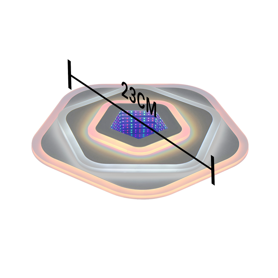 LED luster NEXA 3D 40W, Priemer 23cm, Studené/Teplé/Neutrálne svetlo, Biely