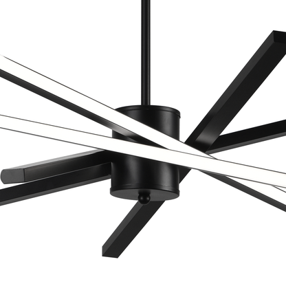 LED luster s diaľkovým ovládaním LT176/5BK, 69W, 5 prvkov, studené/teplé/neutrálne svetlo, stmievateľné, čierne, výškovo nastaviteľné