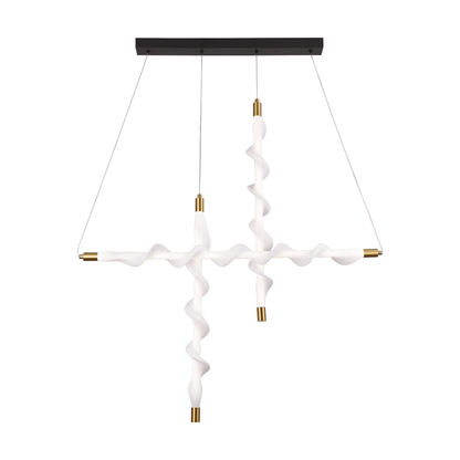 Závesný akrylový LED luster LT761/3GD, svetlo 3000/4000/6000K, biely, nastaviteľná výška