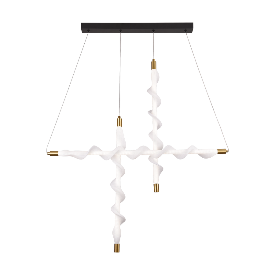 Závesný akrylový LED luster LT761/3GD, svetlo 3000/4000/6000K, biely, nastaviteľná výška