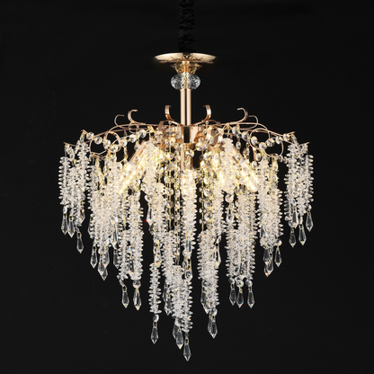 Krištáľový luster CC9323/5FGD, 5x E14, priemer 49cm, zlatý