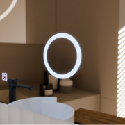 Zrkadlo LED Touch Manfred Defrition System, Clock and TEPELE 60x80 cm Kozmetické zväčšovanie
