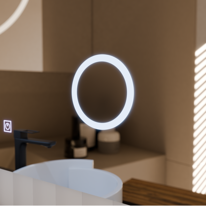 Zrkadlo LED Touch Manfred Defrition System, Clock and TEPELE 60x80 cm Kozmetické zväčšovanie