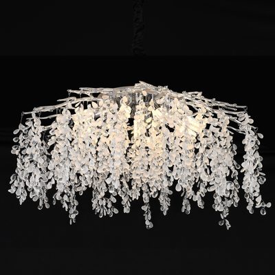 Krištáľový luster CC8080/D800CH, 9x E14, Priemer 49cm, Chróm