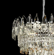 Lustrový krištáľový Windsor elegancia 6x E14, priemer 49 cm, lesklé zlato, nastaviteľná výška